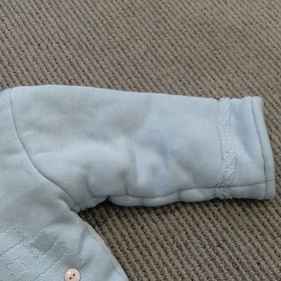 Moda baby 2 piece baby blue crochet detatchable hooded snowsuit - Picture 3 of 7